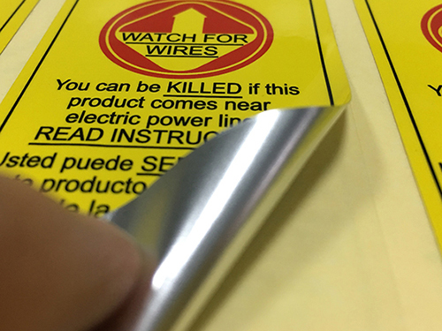 专用银色底电池不干胶标签贴纸防潮防火